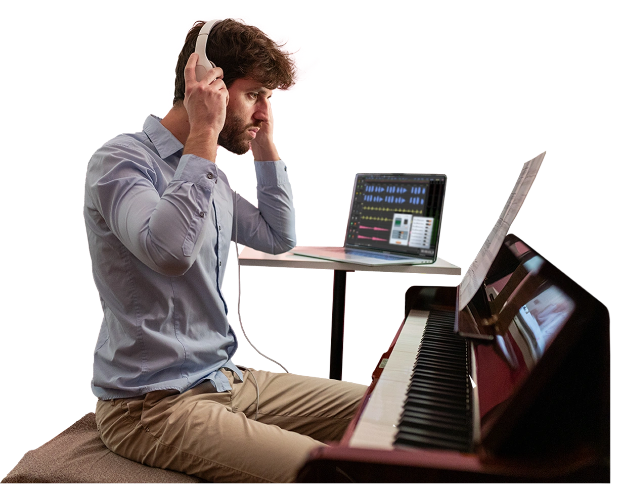 boy-teaching-piano-lessons-with-headphone-and-comp